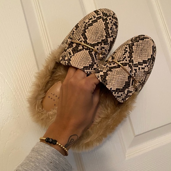 target snakeskin mules